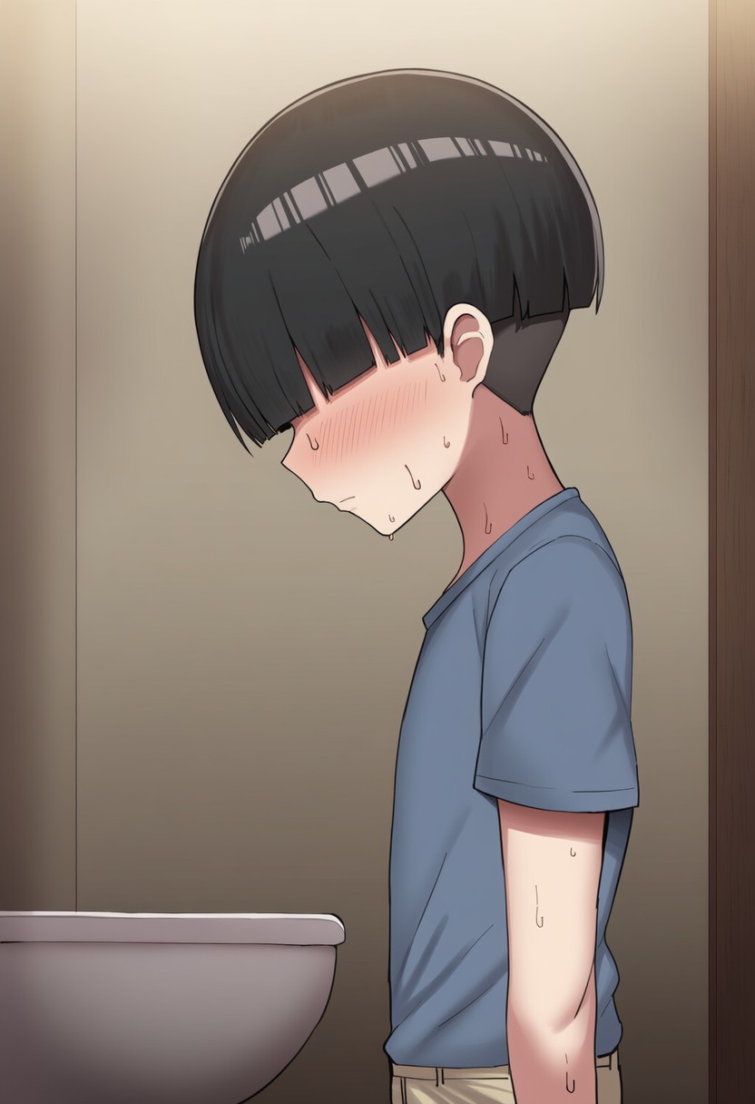 Pervert Brat vs. Black-Haired Bob-cut Girl ⑦ page 8 full