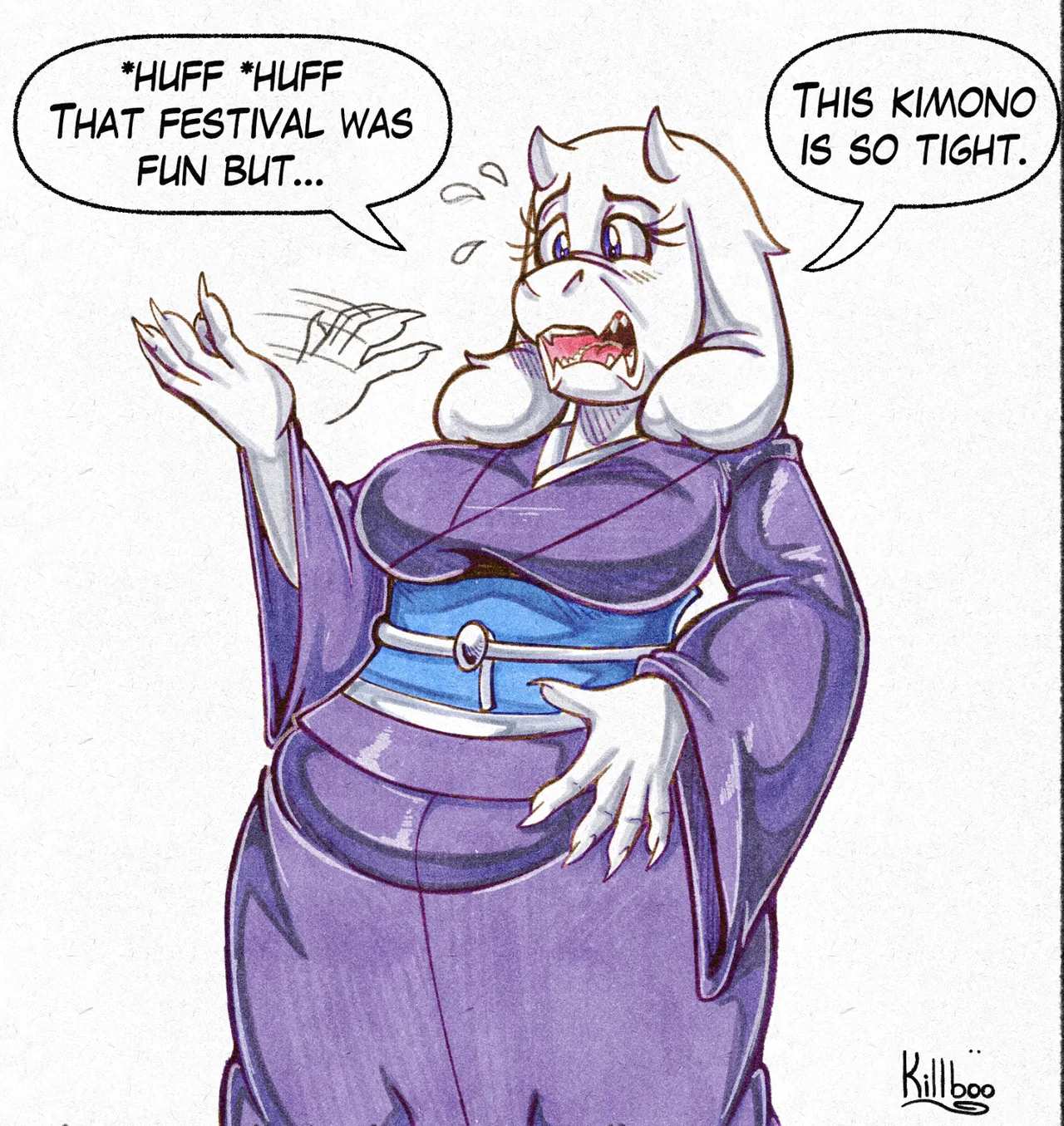Preg Toriel Sketches page 1 full