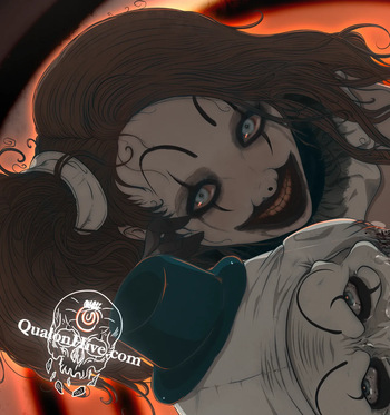 [Qualon] The Little Pale Girl & Art the Clown (Terrifier) cover