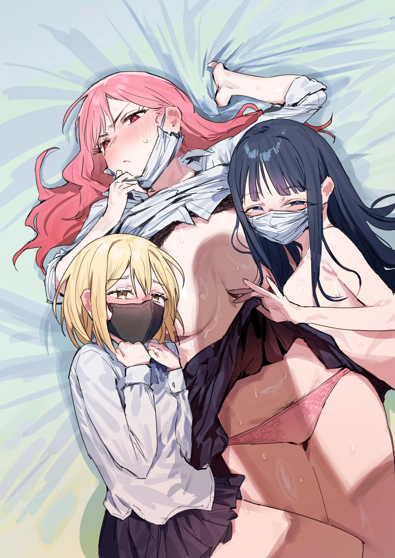 3 Gal ~Choukyokon Otaku-kun no Nakadashi SEX de Meromero ni Sarechau Gal 3-nin-gumi no Hanashi~ page 2 full