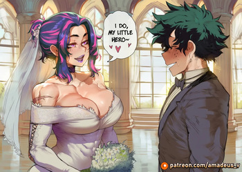 [Amadeus V] Two Brides, One Hero (Deku x Lady Nagant x Camie) [English] [Full Comic] [AI Generated] cover