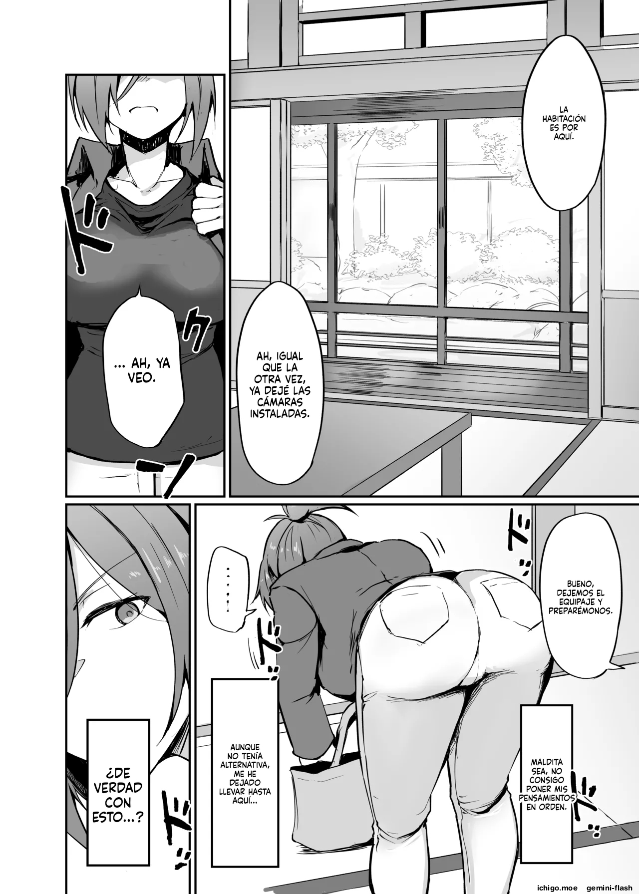 Motoyan Hitozuma Taiiku Kyoushi, Onsen Ryokan nite Kyouei Mizugi de Ochiru page 8 full