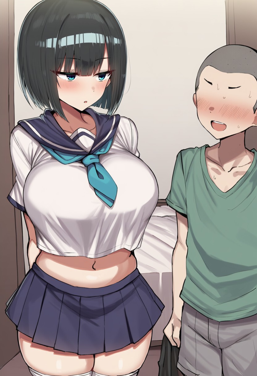 Pervert Brat vs. Black-Haired Bob-cut Girl page 2 full