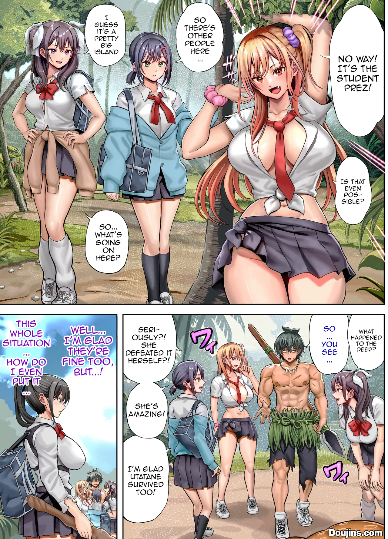 Mujintou Sounan Harem 2 Ch.1-2 | Deserted Island Castaway Harem 2 Ch.1 page 10 full