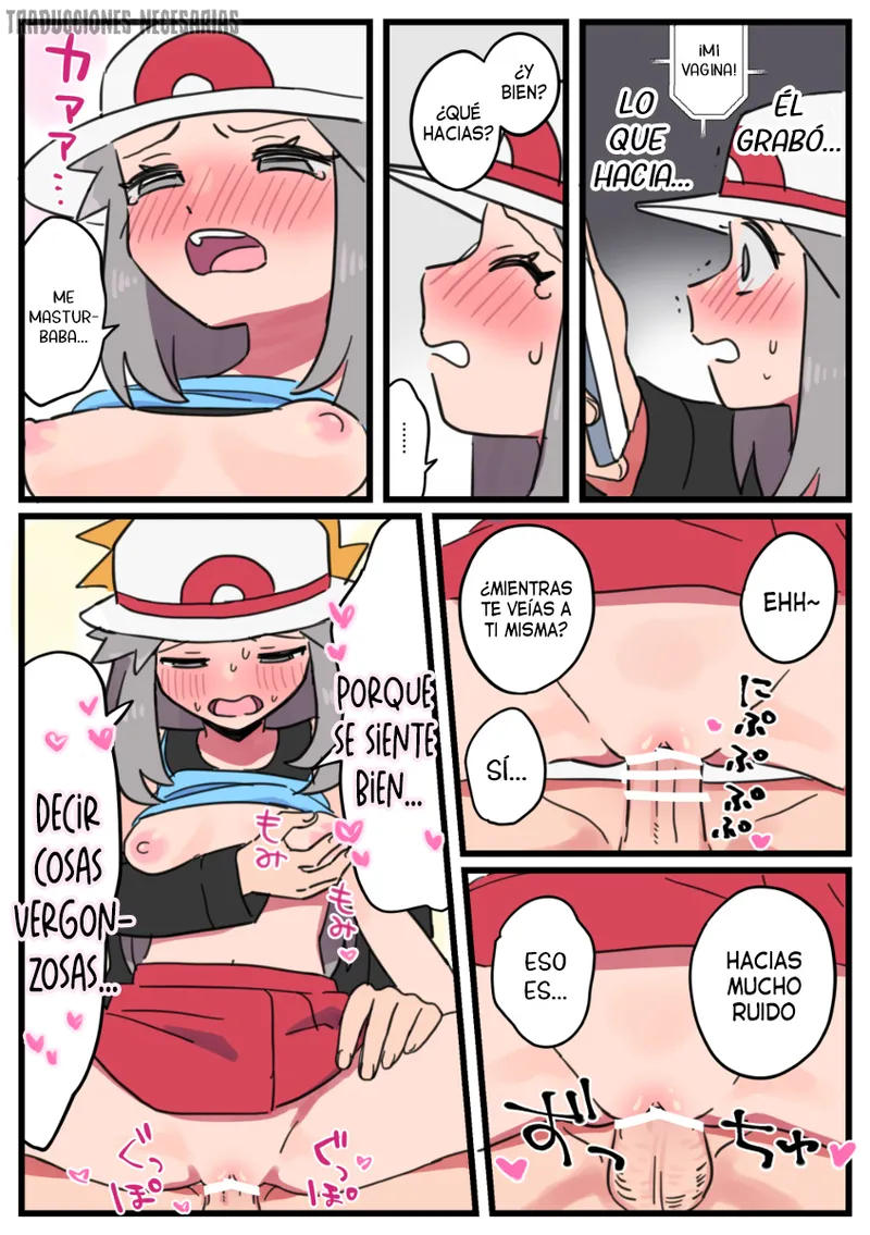Onabare Shichatta Leaf-chan ga Green ni Oshioki Sareru Manga | Un manga sobre Leaf-chan siendo sorprendida masturbándose y siendo castigada por Green page 8 full