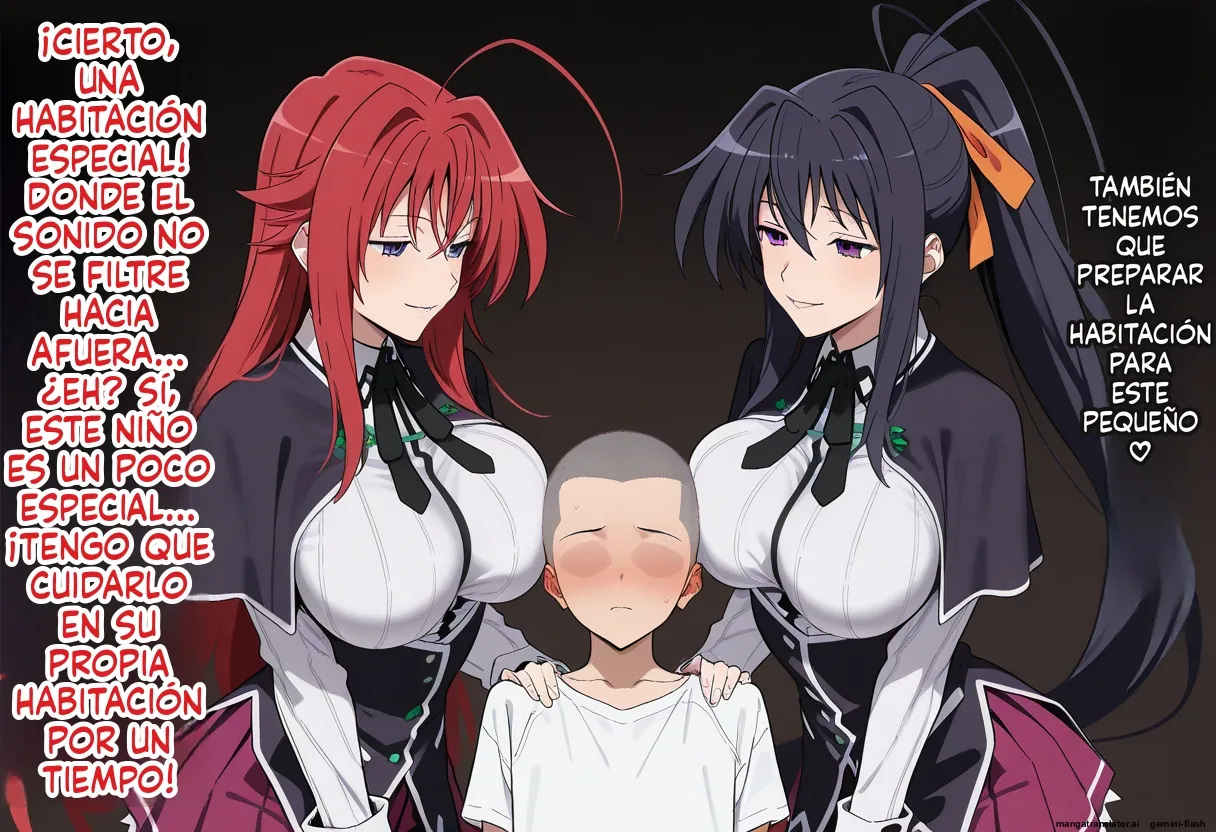 High School DxD Rias and Akeno serve a naughty brat page 3 full