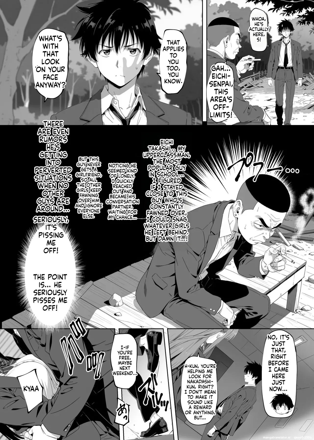 Lucky Sukebe Tomari no Harem Shujinko no Karada o SEX no Saru Kouhai ga Nottotta Hanashi www page 12 full