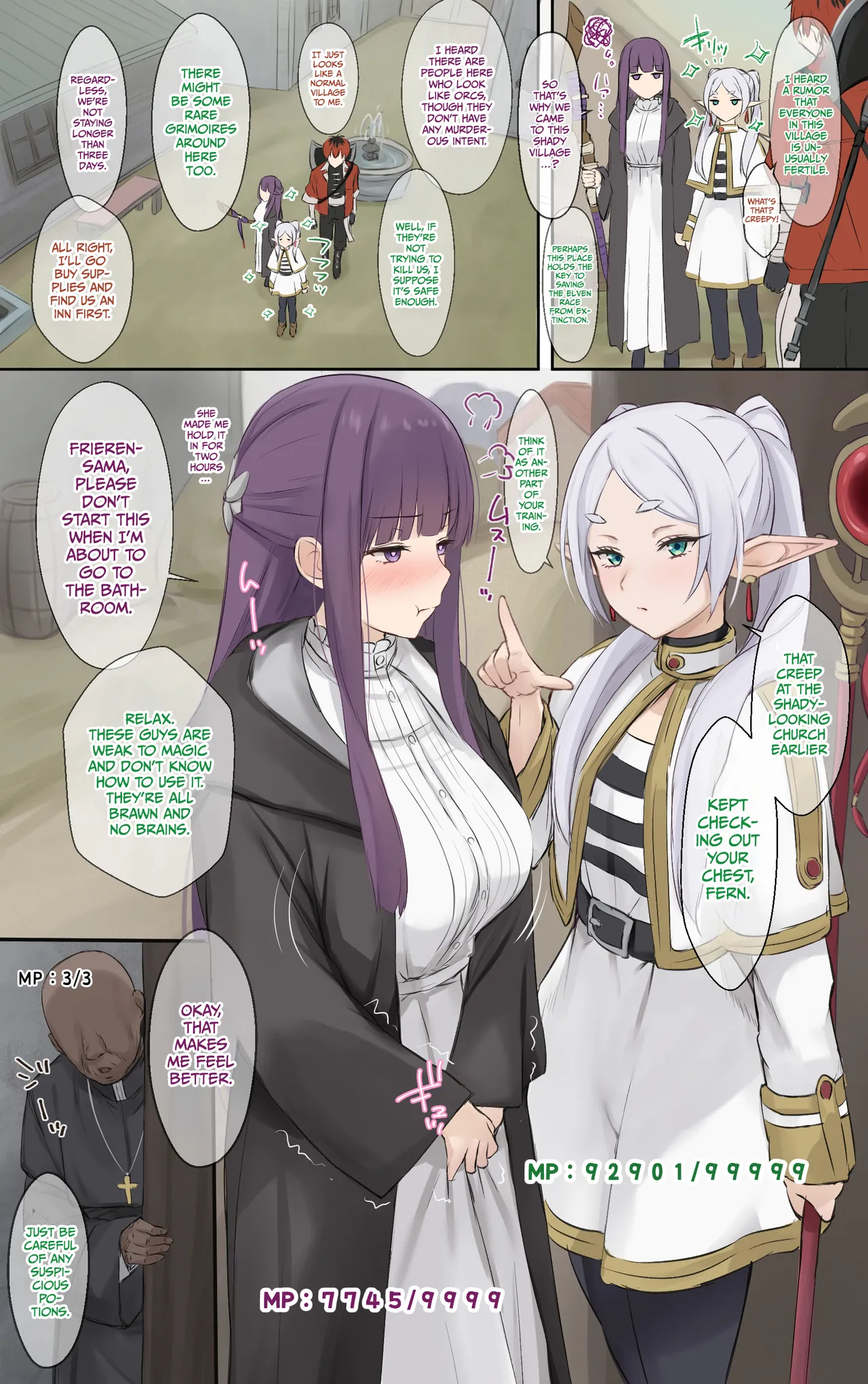 Fern and the others find themselves in a rather suspicious village… and Fern’s battle with an old man. page 2 full