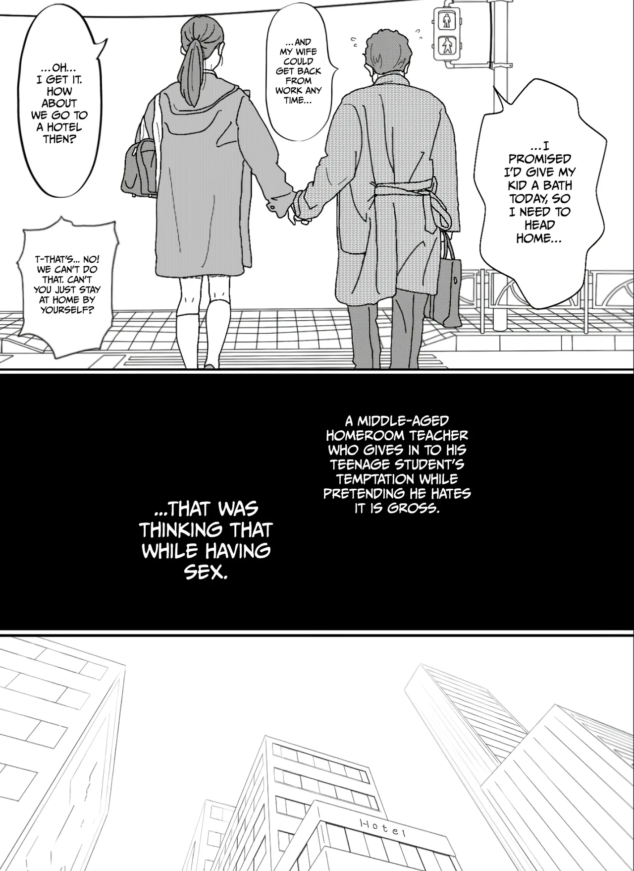 That middle-aged homeroom teacher who pretends to resist but still gives in to his teenage student’s seduction is disgusting. page 6 full