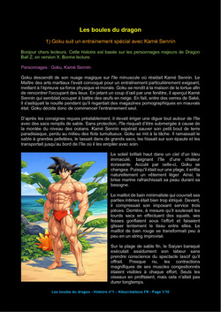 Dragon Ball Z - Fanfiction n°1 - Nikocreations FR -