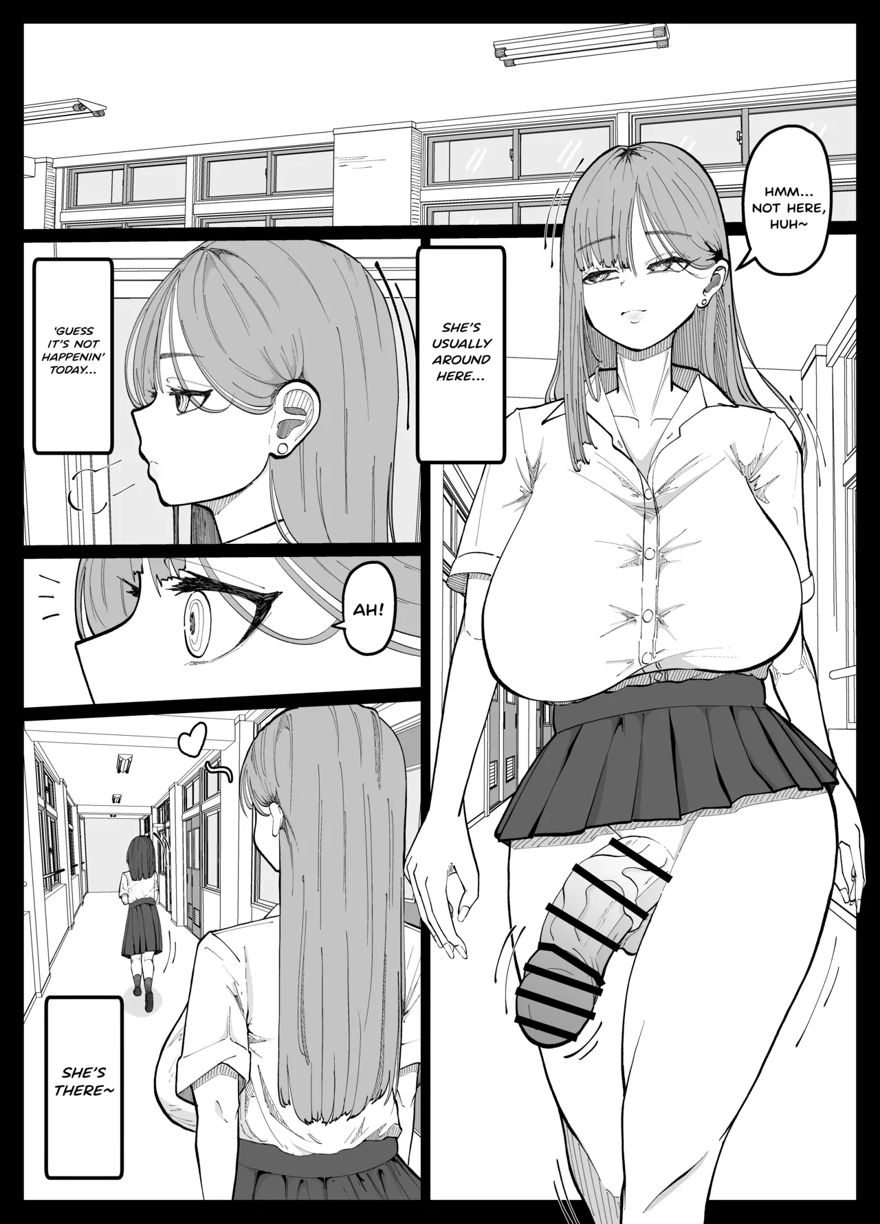Tomodachi ga Inai InCha-chan o Onaho ni Suru Futanari Gal no Hanashi | The Story of a Futanari Gal Who Turns Her Friendless Introverted Girl Into an Onahole page 2 full