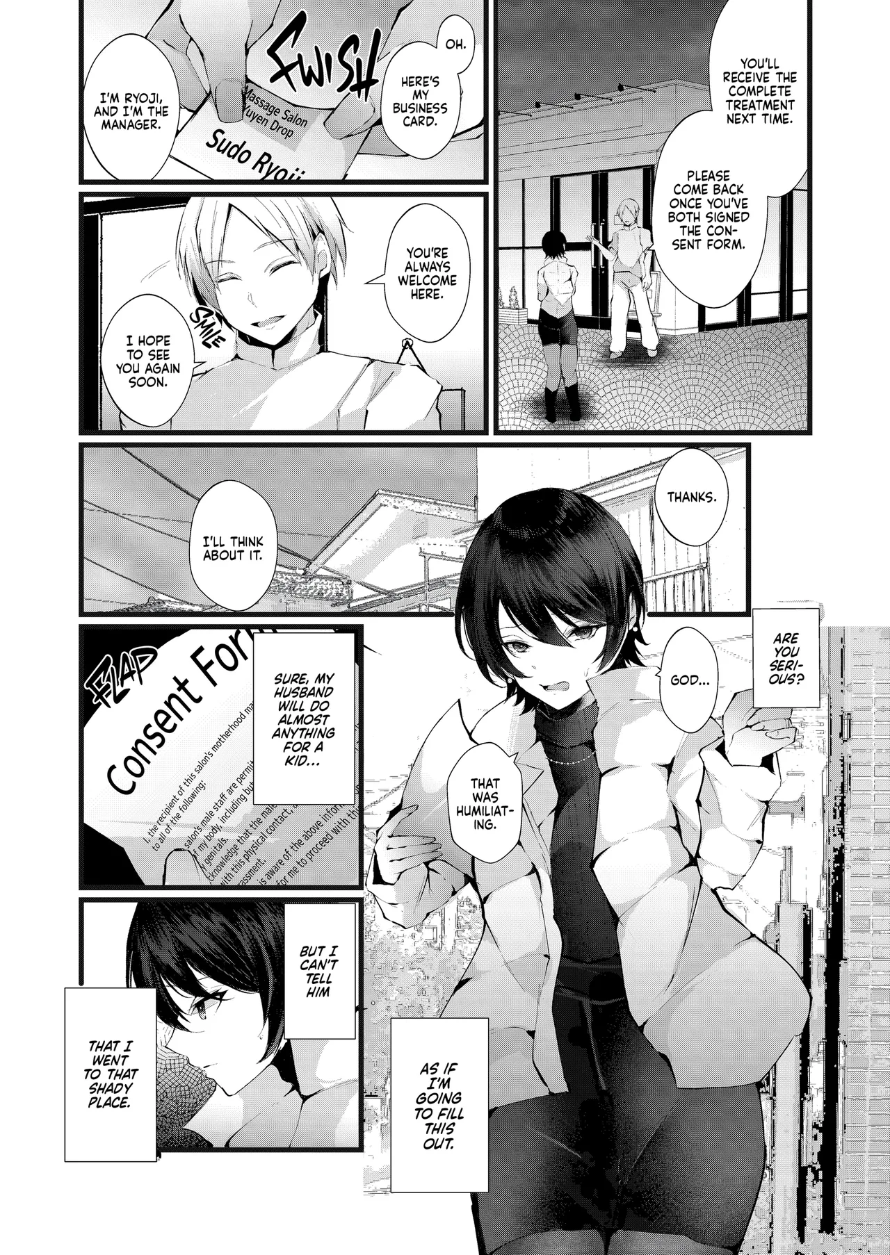 Kakkou no Rakuin ~Ninkatsu Kyonyuu Hitozuma ga Biyaku Jirashi Massage ni Kokomo mo Karada mo Ochiru made~ | The Mark of the Cuckoo page 11 full