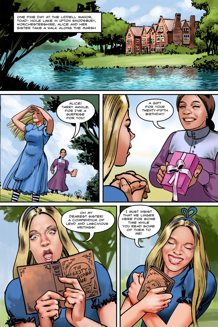 Alice off the deep end 2025 Alice in Wonderland Parody page 2 full