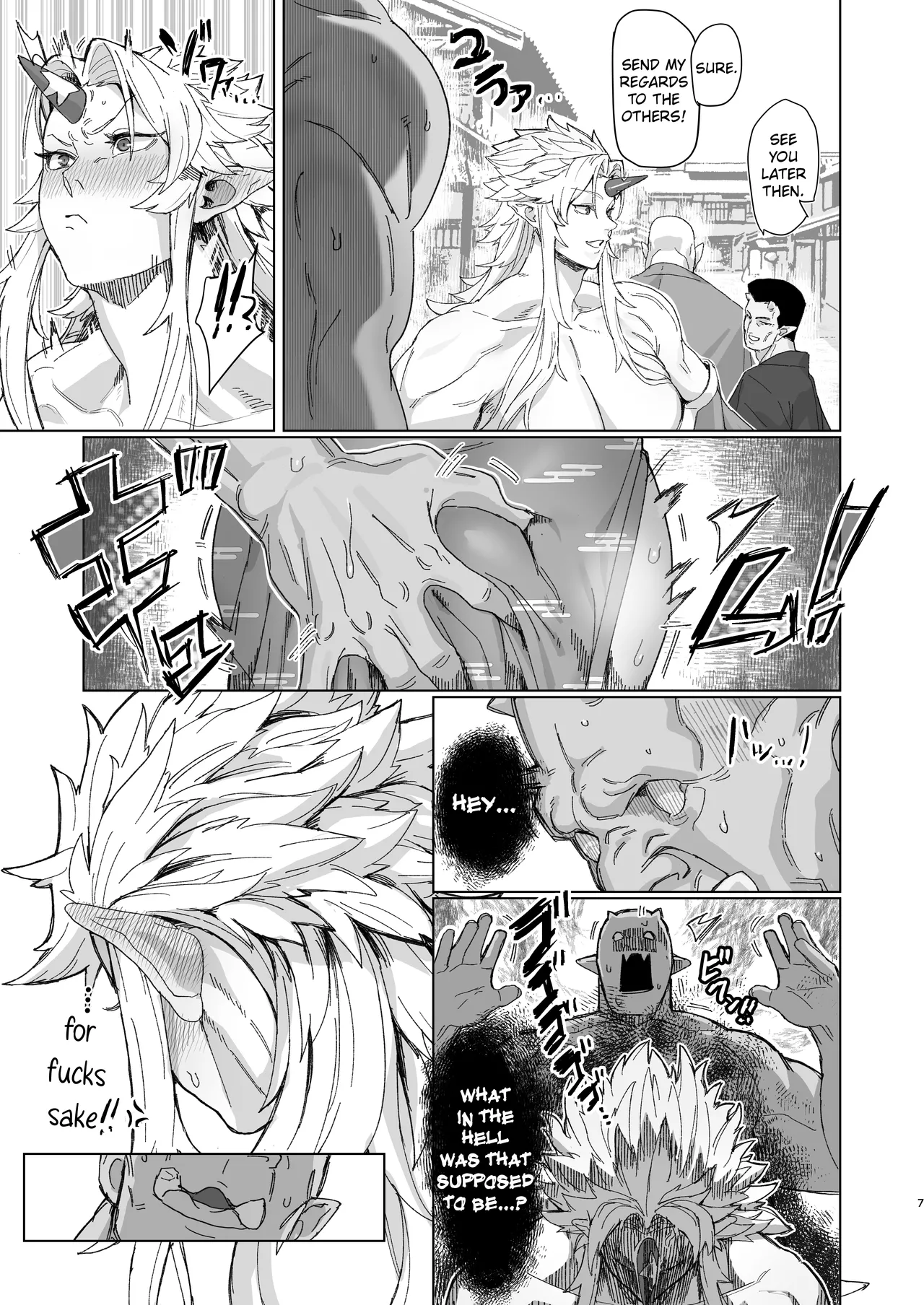 Yuugi Nee-san to Orc ga Kunzu Hoguretsu 2 | Yuugi Locked In A Grapple With An Orc 2 page 6 full