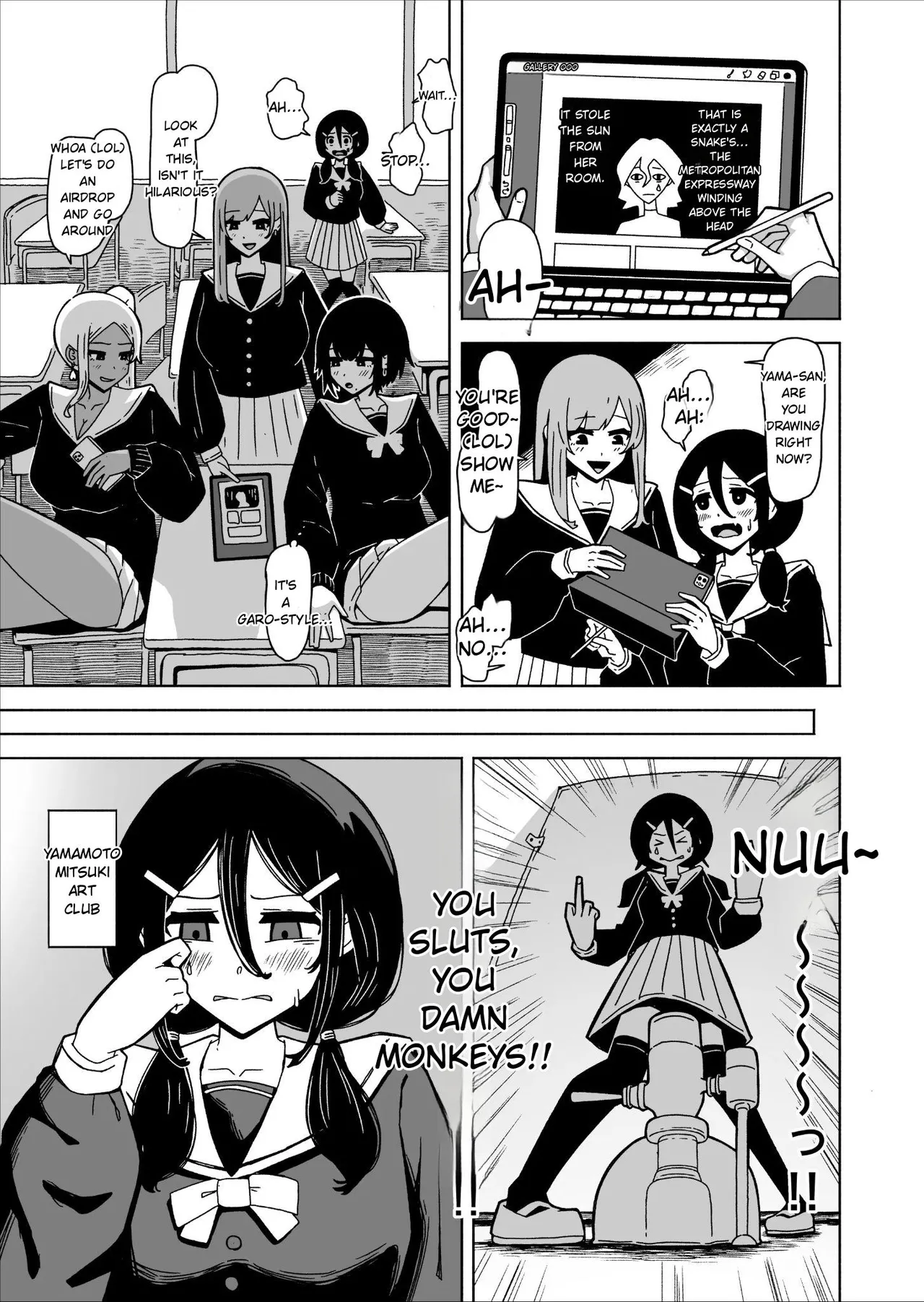 A Futanari Introvert Who Eventually Sets Up a Sex Room and Has Wild Sex with the Class Gals page 1 full