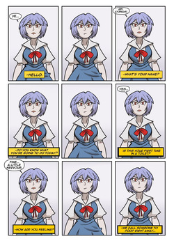 Rei Ayanami first time in a toilet.