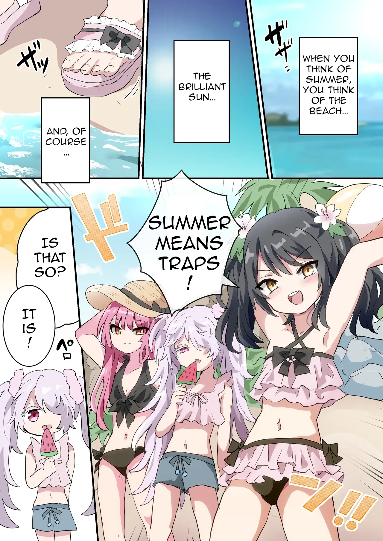 Jinrui Otokonoko-ka Keikaku Natsuyasumi Hen ~Shotaimen no Otoko no Ko-tachi to ikinari Hatsu-Ecchi!?~|Human Traptality Project Summer Vacation Arc ~These Boys are Suddenly Losing Their Virginity After They Just Met!?~ page 4 full