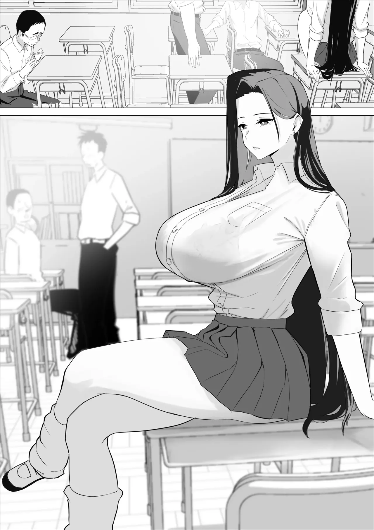 Amaama Downer Gal wa Yasashiku Tsutsumikomu | В нежных объятиях высокой девушки-гяру page 4 full