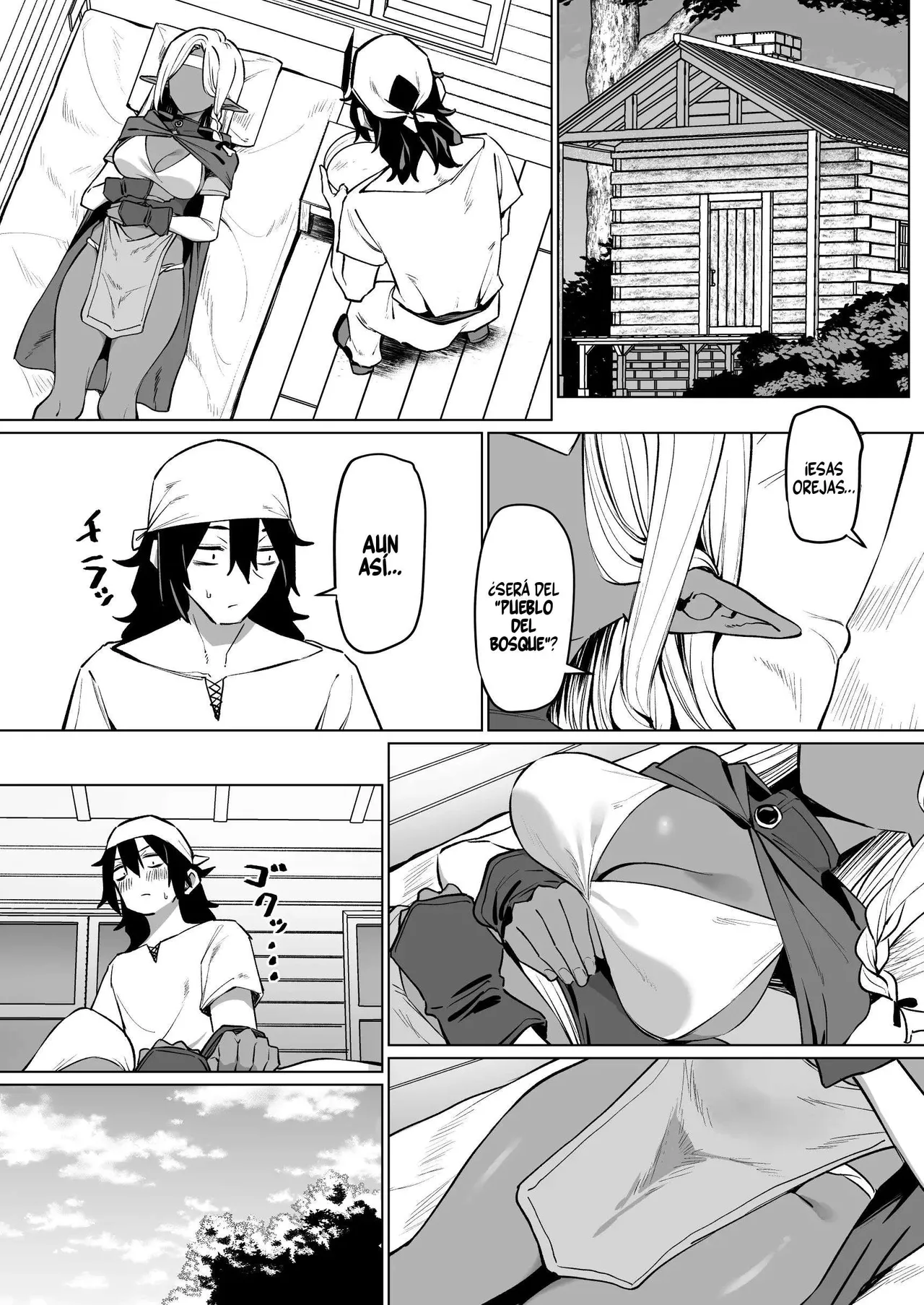 Kasshoku Elf o Tasuketara Ongaeshi Sareta Hanashi | La historia de cómo ayudé a una elfa de piel morena y ella me lo agradeció devolviéndome el favor page 3 full