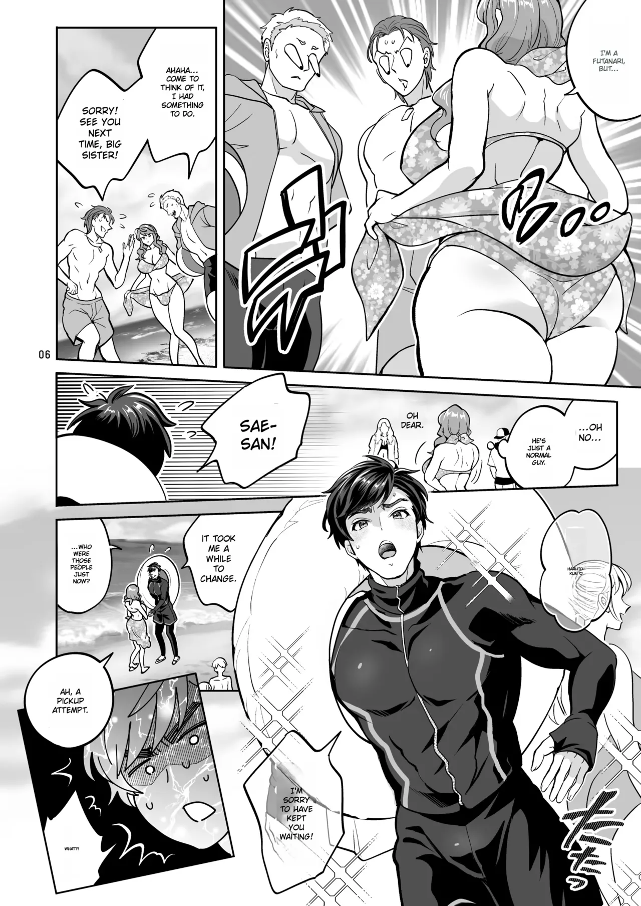 Let's have sex at the beach with my futanari girlfriend ♡ page 6 full