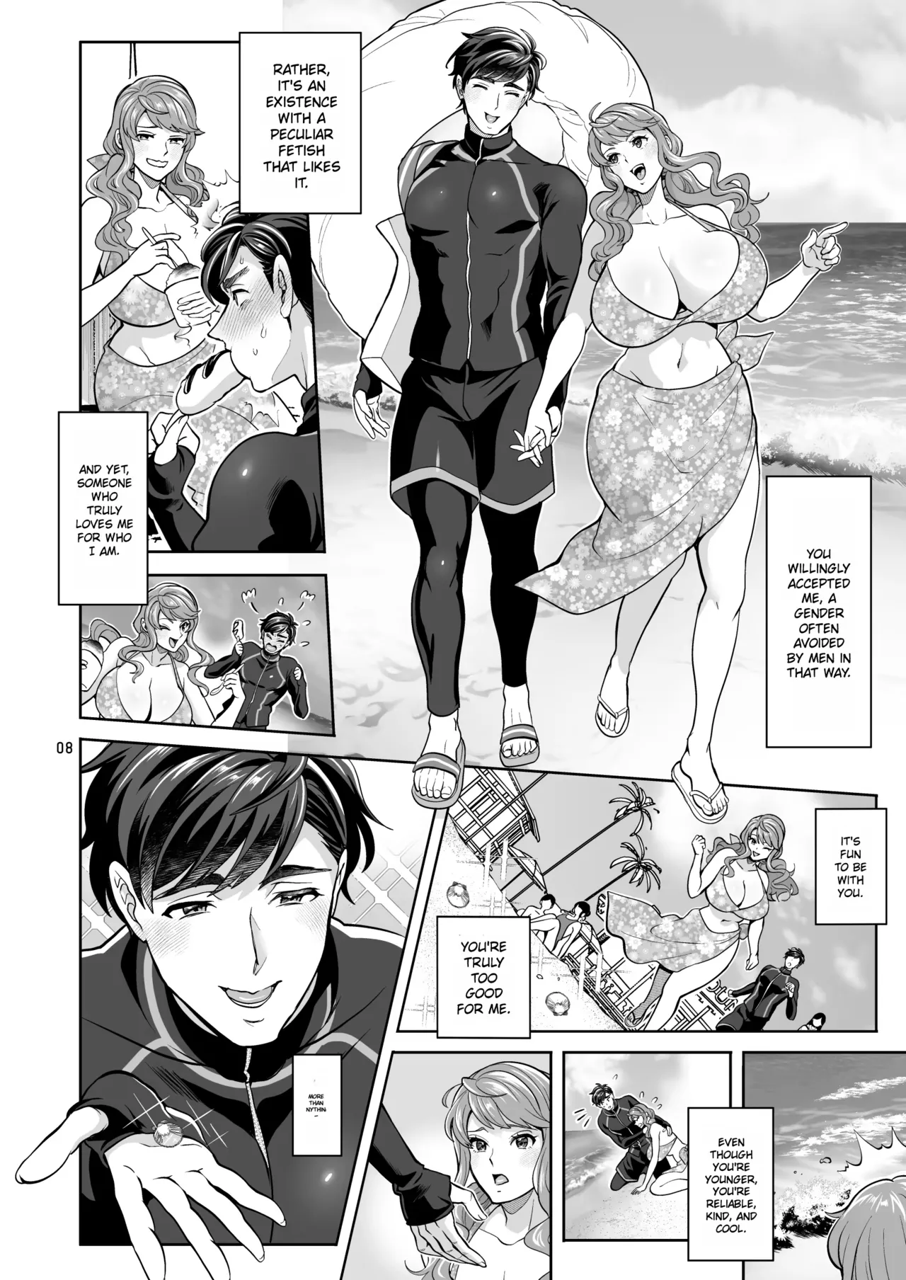 Let's have sex at the beach with my futanari girlfriend ♡ page 8 full