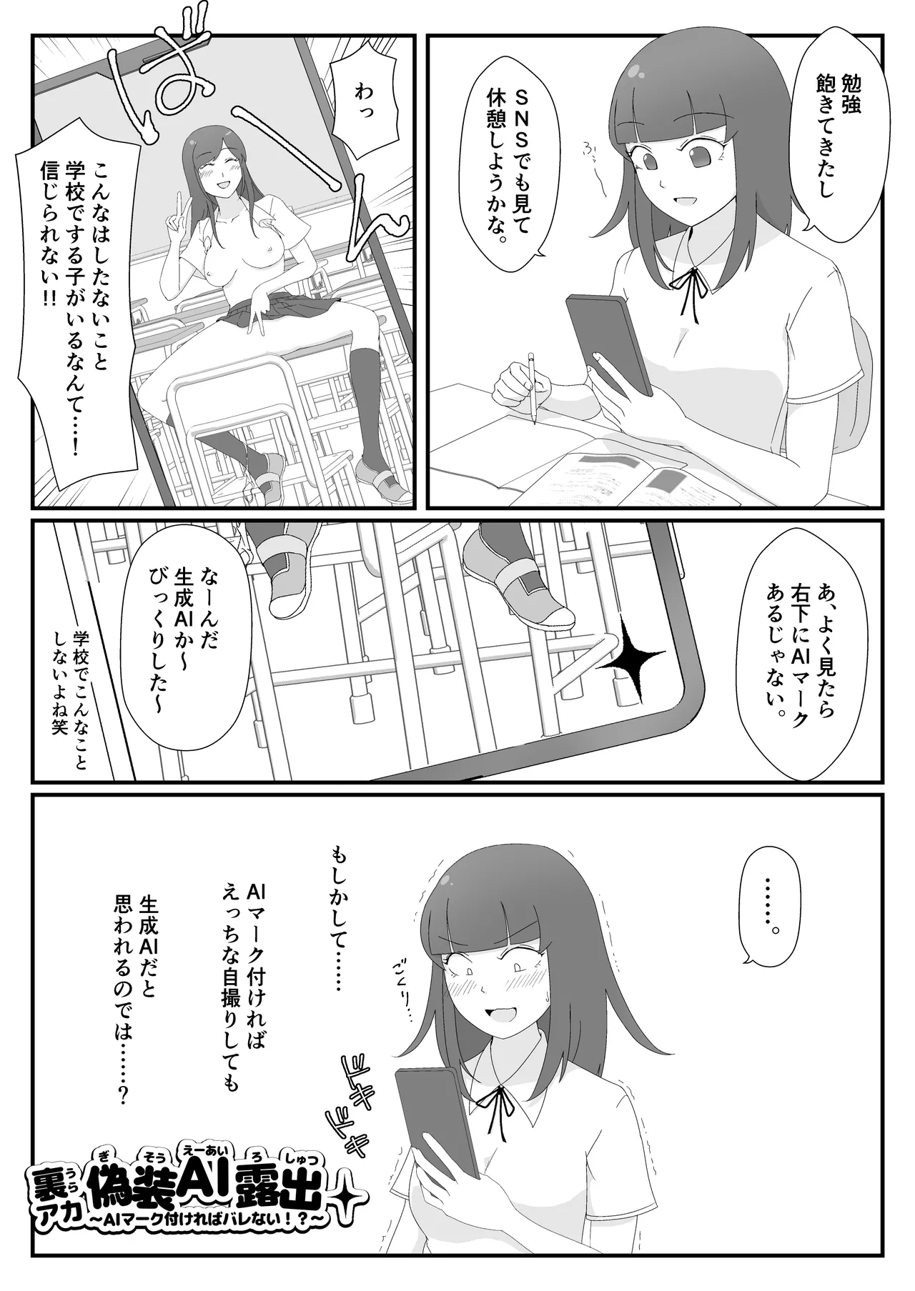 Ura Aka Gisou AI Roshutsu ~ AI Mark Tsukereba Barenai!? ~ page 2 full