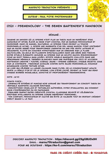 [Paul Fotie Photenhauer] SEMENOLOGY - The semen bartender's handbook [French] cover