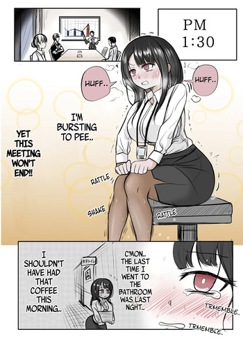 [C_bottle] Desperate Office lady uses men's bathroom by mistake cover