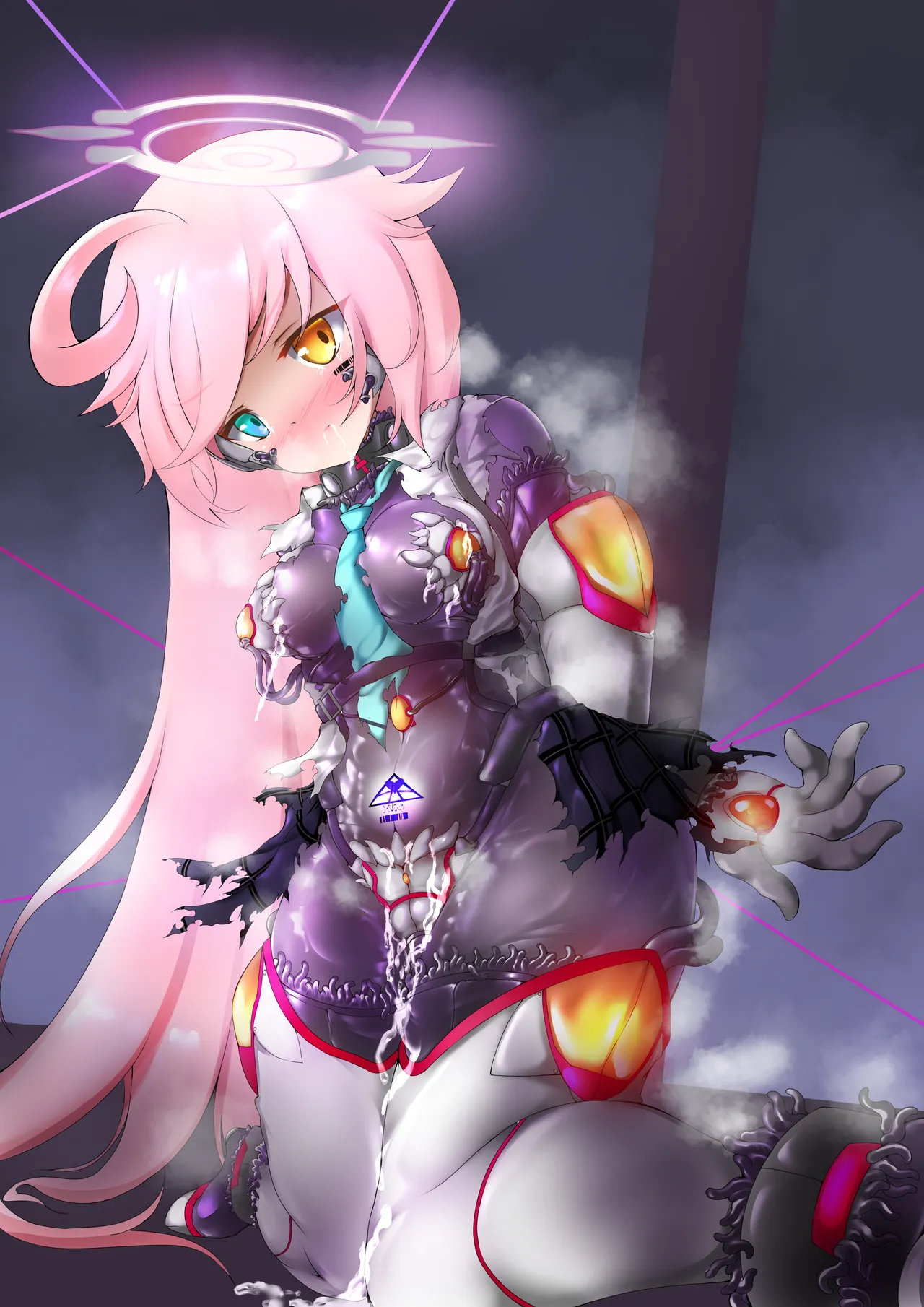 小鸟游星野抵抗着使她转化为PMC士兵的触手服 page 1 full