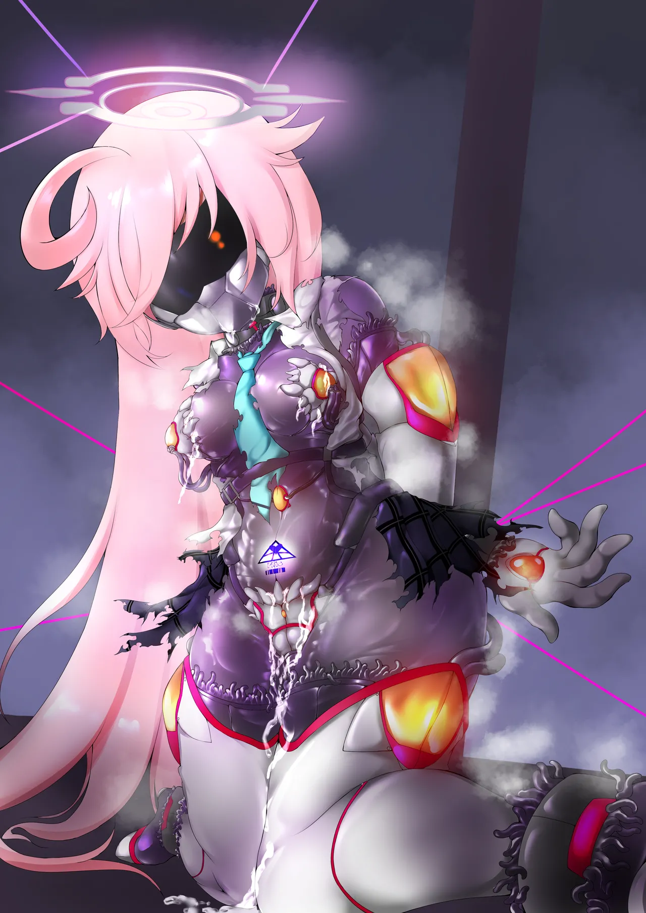 小鸟游星野抵抗着使她转化为PMC士兵的触手服 page 7 full
