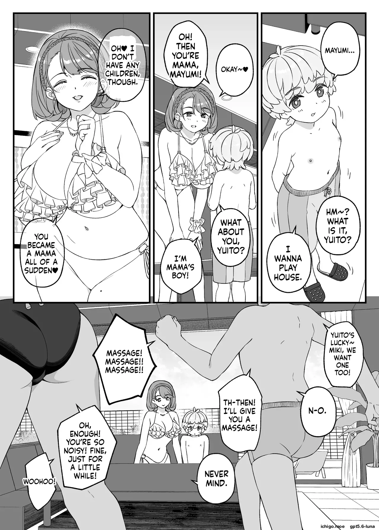 “My Mom!” ~Starting today, we're going to be these kids' “Onahole” moms.~ page 12 full