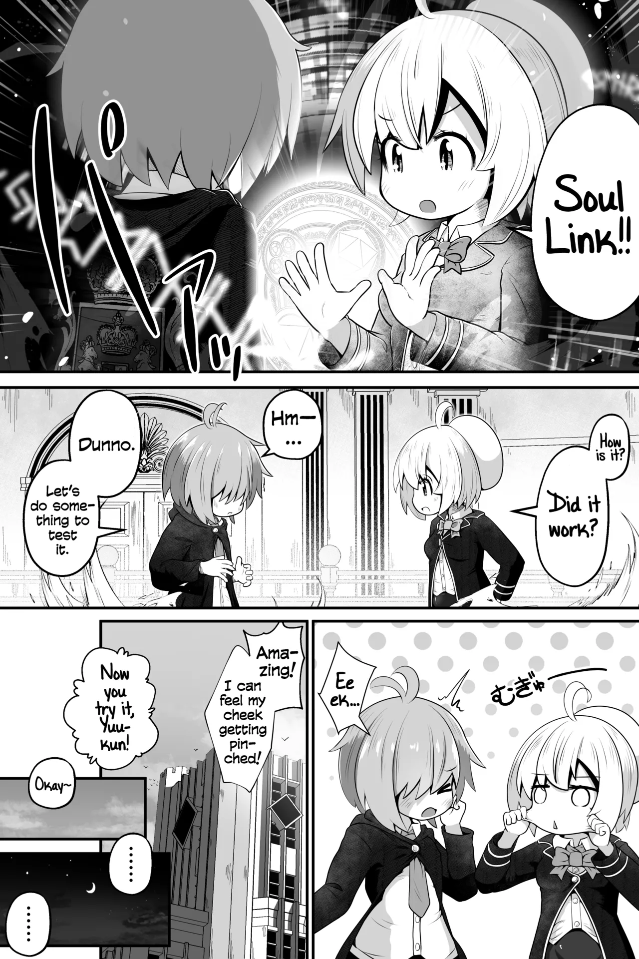 Mahoutsukai no Shounen Shoujo ga Kankaku Kyouyuu Mahou tsukatte Ecchi suru Ohanashi | A Story About a Mage-Student Girl and Boy Using a Shared Senses Spell and Lewding Together page 3 full