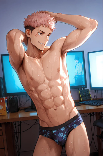 My Yaoi Digital Artwork Part 4 - Jujutsu Kaisen Special (Mostly Yuji Itadori Images) [AI Generated] cover