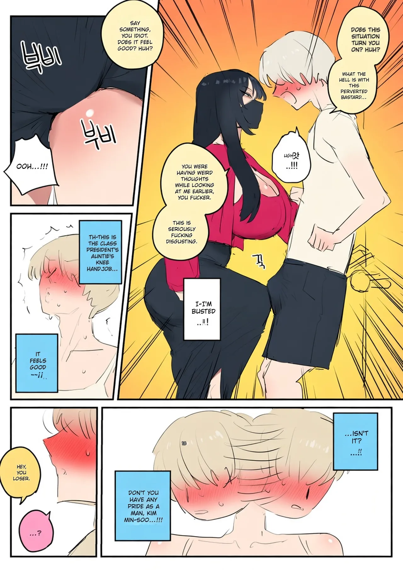 Comic about giving proper discipline to the downstairs neighbor lady... page 9 full