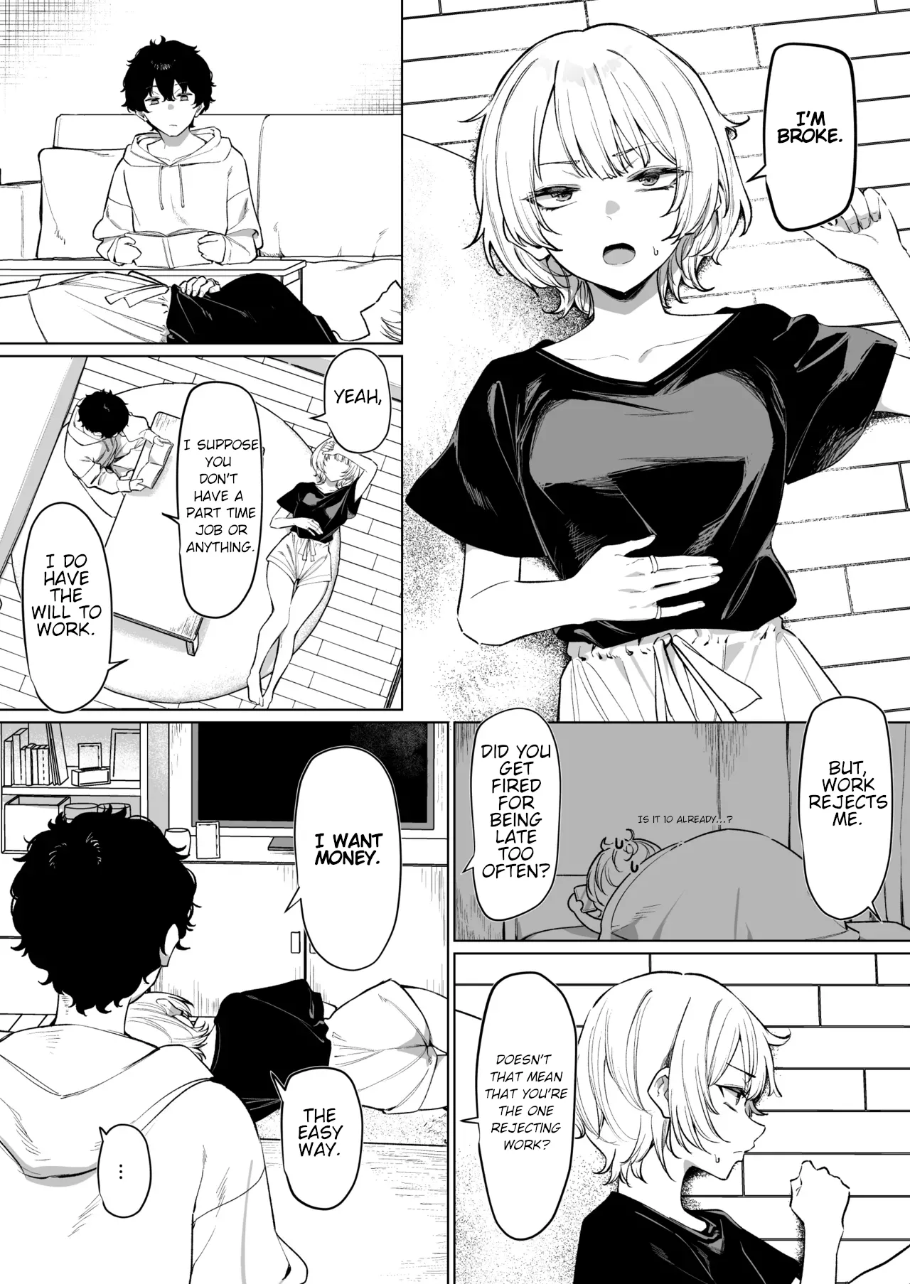 The Story of Earning Money with a Video of Steamy French Kissing with my Senpai page 2 full