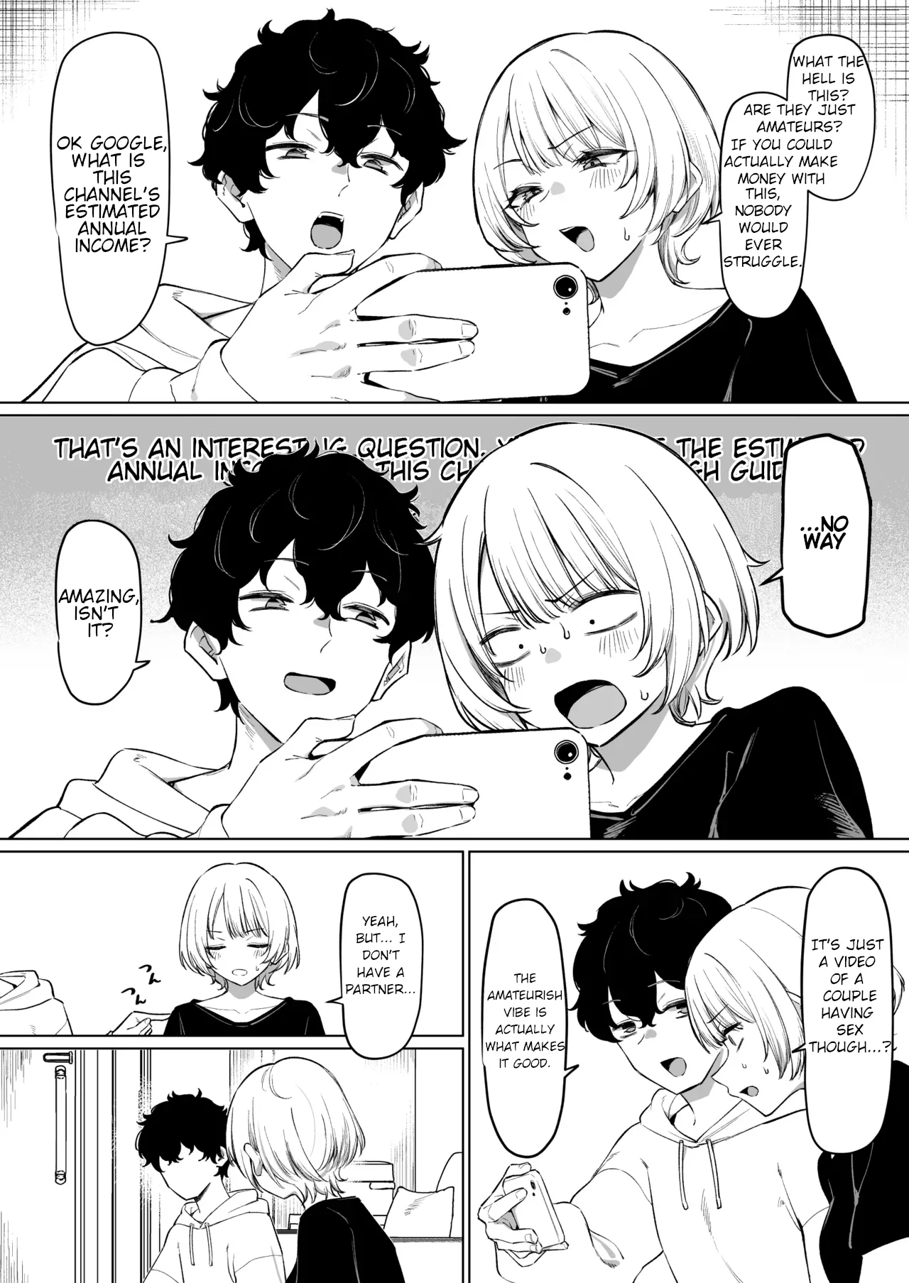 The Story of Earning Money with a Video of Steamy French Kissing with my Senpai page 4 full
