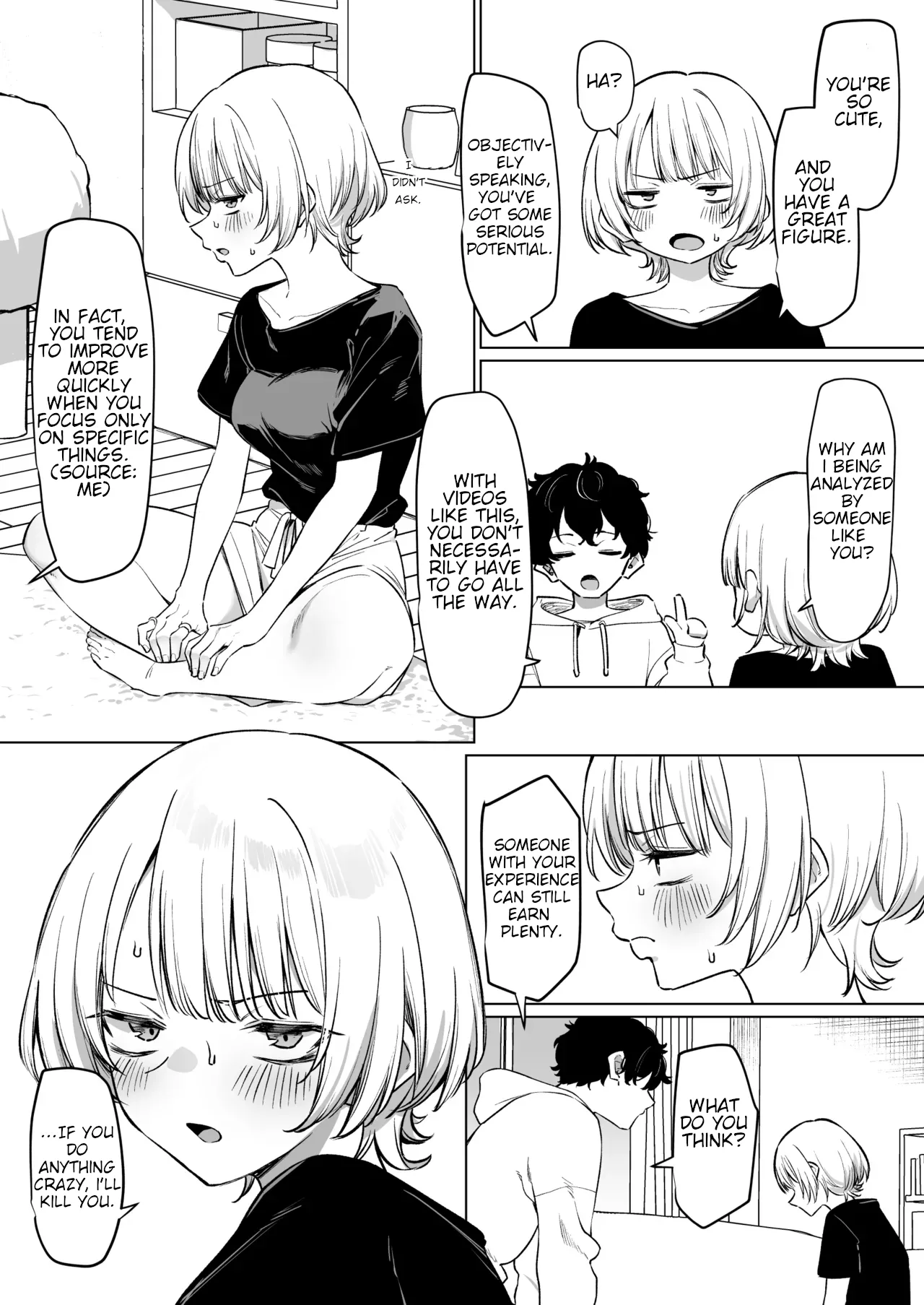The Story of Earning Money with a Video of Steamy French Kissing with my Senpai page 7 full