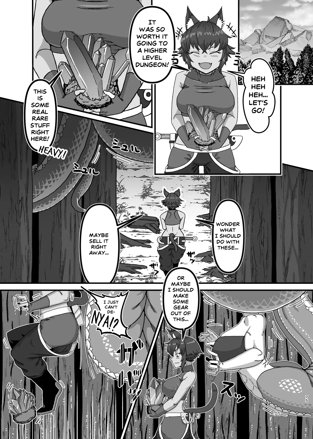 Lamia Swallows Catgirl page 1 full