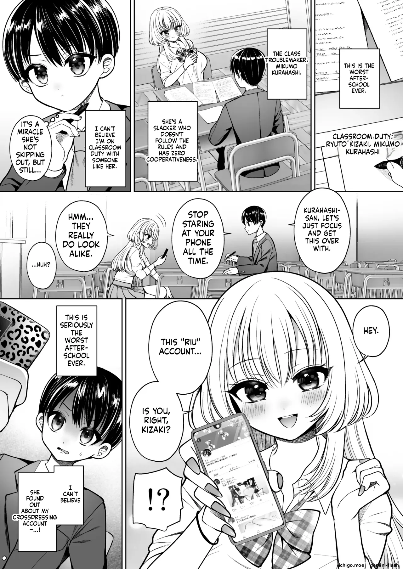 "Oshiruko Vibes " — The person I exposed turned out to be the class troublemaker—who was a *futanari*. page 4 full