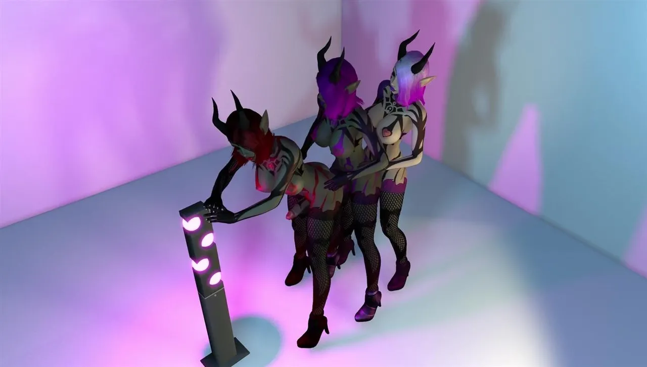 3 Futanari Demon Dickgirls Anal Train Fucking Threesome page 5 full