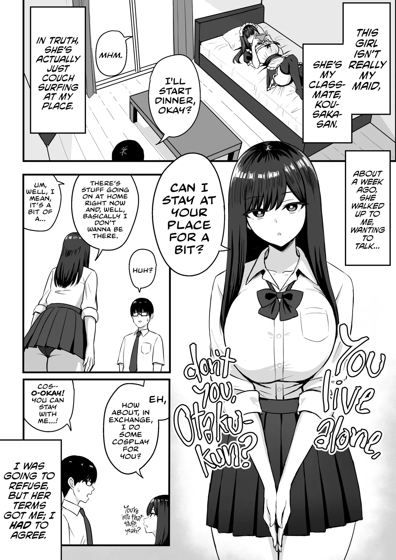 Cosplay Sex With My Freeloading Classmate | Isourou Classmate wa Cosplay H o shite Kureru. page 3 full