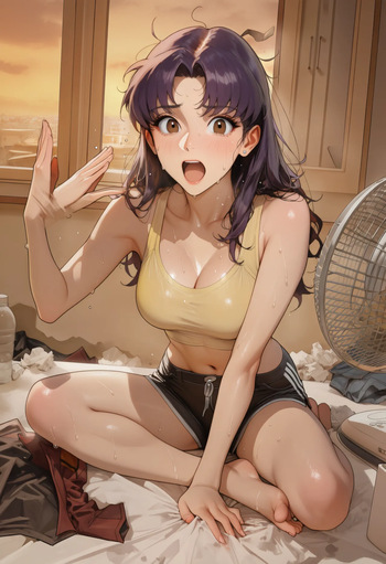 Hot summer - Misato x Shinji [AI generated] cover