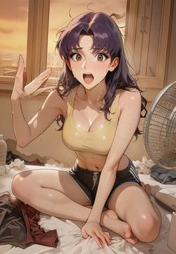 Hot summer - Misato x Shinji