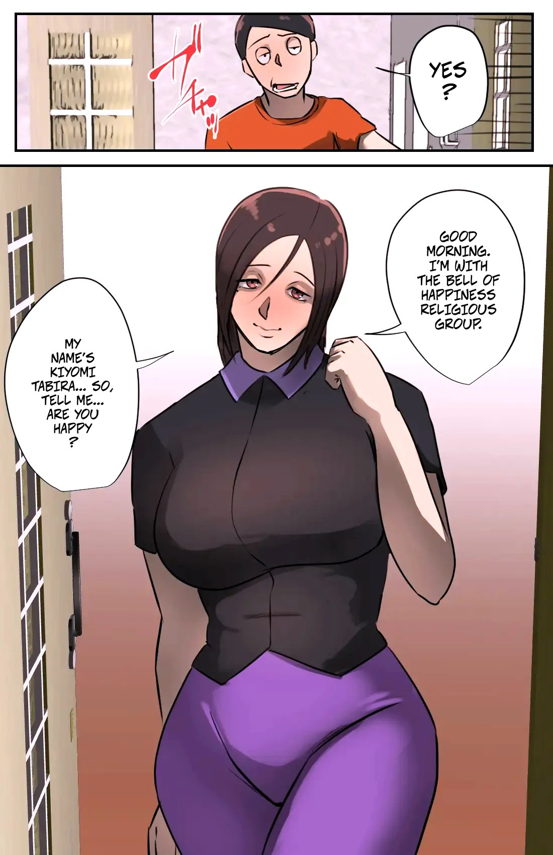 A Saleswoman Interrupted Me While I Was Jerking-Off -- Genkan o Aketara Iru Kanyuu Oba-san page 4 full
