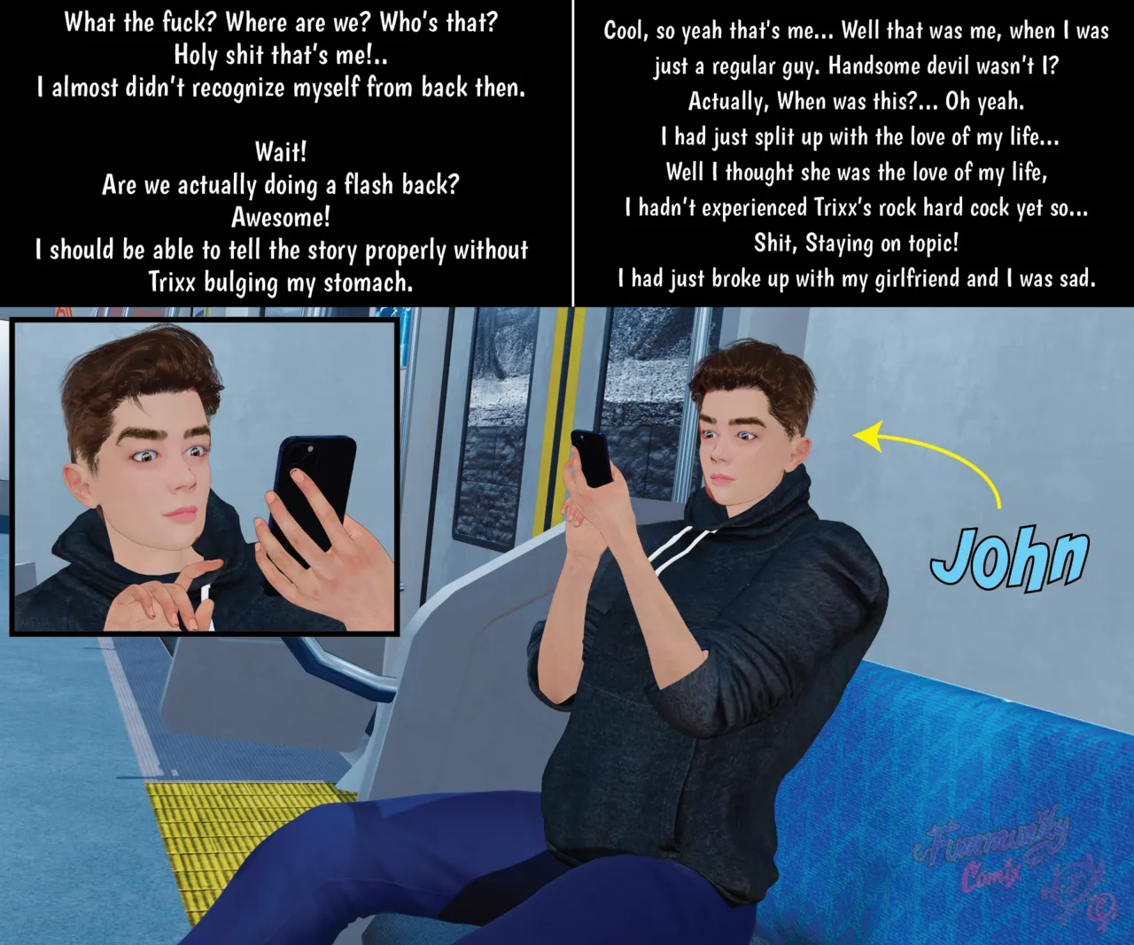 Fummunity Comix: The Trixx to Falling in Love Part 1 page 9 full