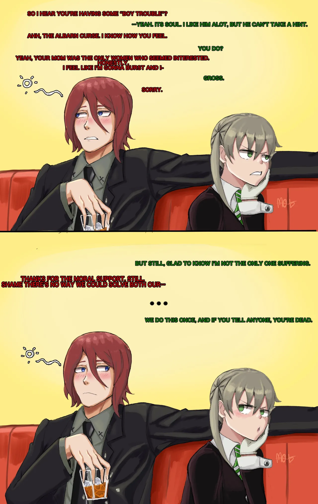 Mobubeinglewd / Nayaase Beleguii / GUTTSUKO / Boxman / risenhentaidemon  Maka and Spirit Albarn page 1 full