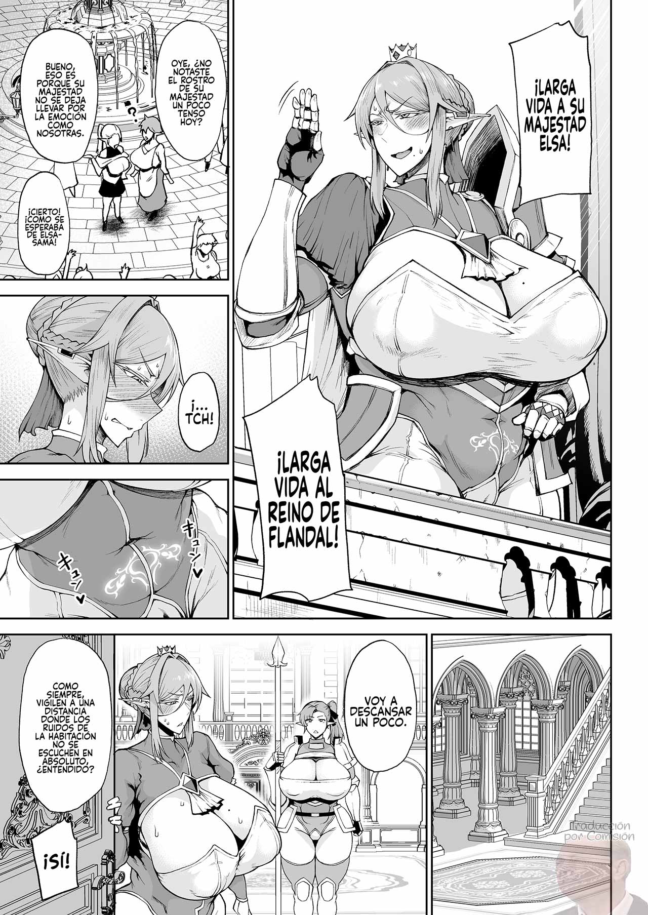 Ouken Sandatsu II - Royal Power Usurpation ~Ochinpo Ippon de Oukoku Houkai Oukyuu wa Chinpo no Yuenchi~ | Usurpación del Poder Real II ~Con solo un pene el reino se desploma. El palacio es un parque de diversiones de penes.~ page 12 full