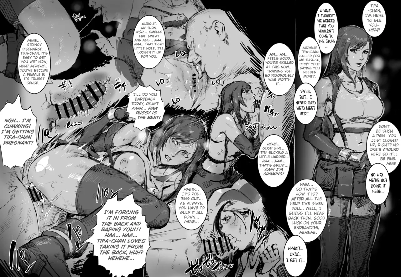 Manga-fuu Tifa | Manga-style Tifa page 2 full