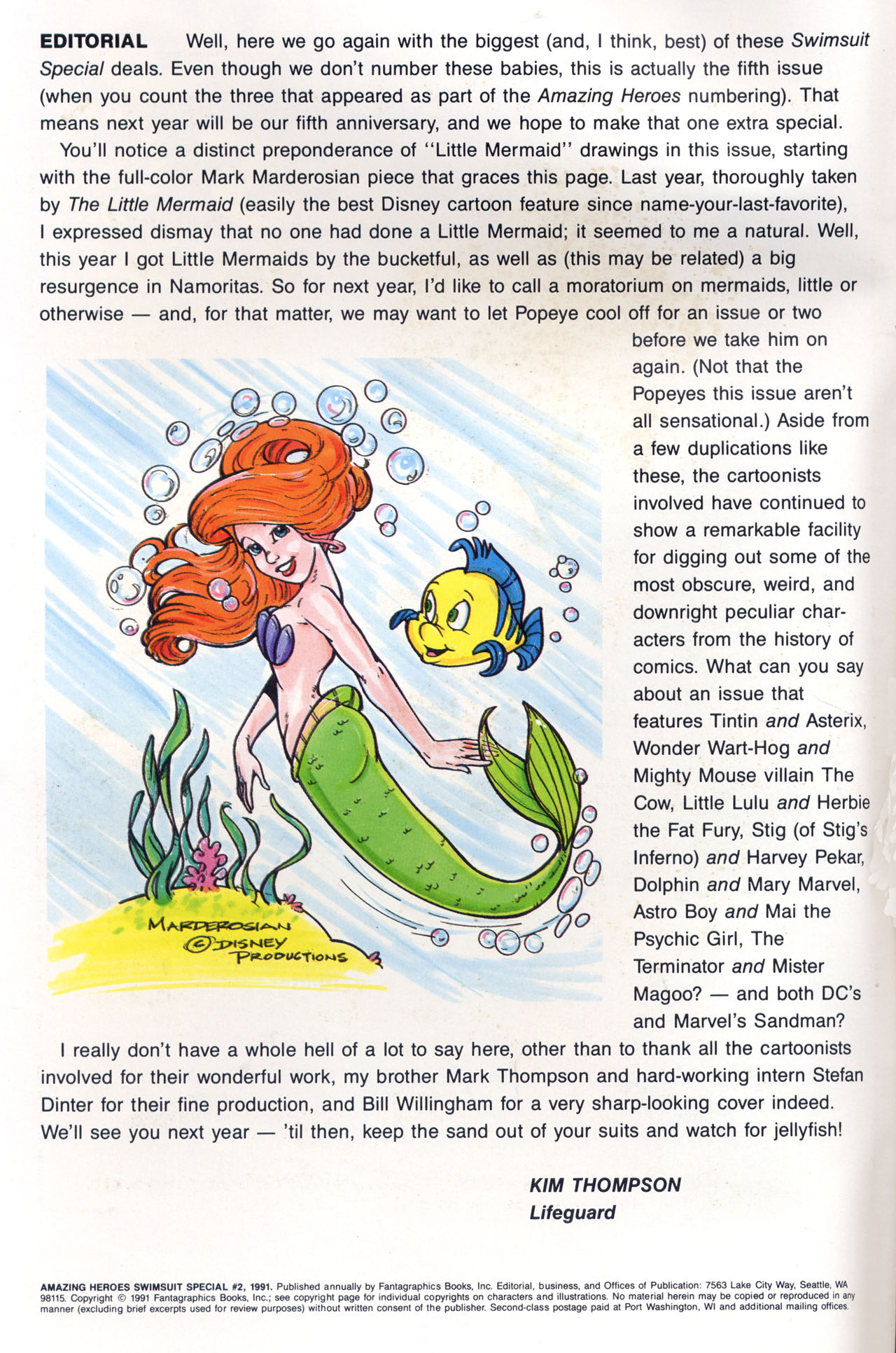 Amazing Heroes Swimsuit 1991 page 2 full