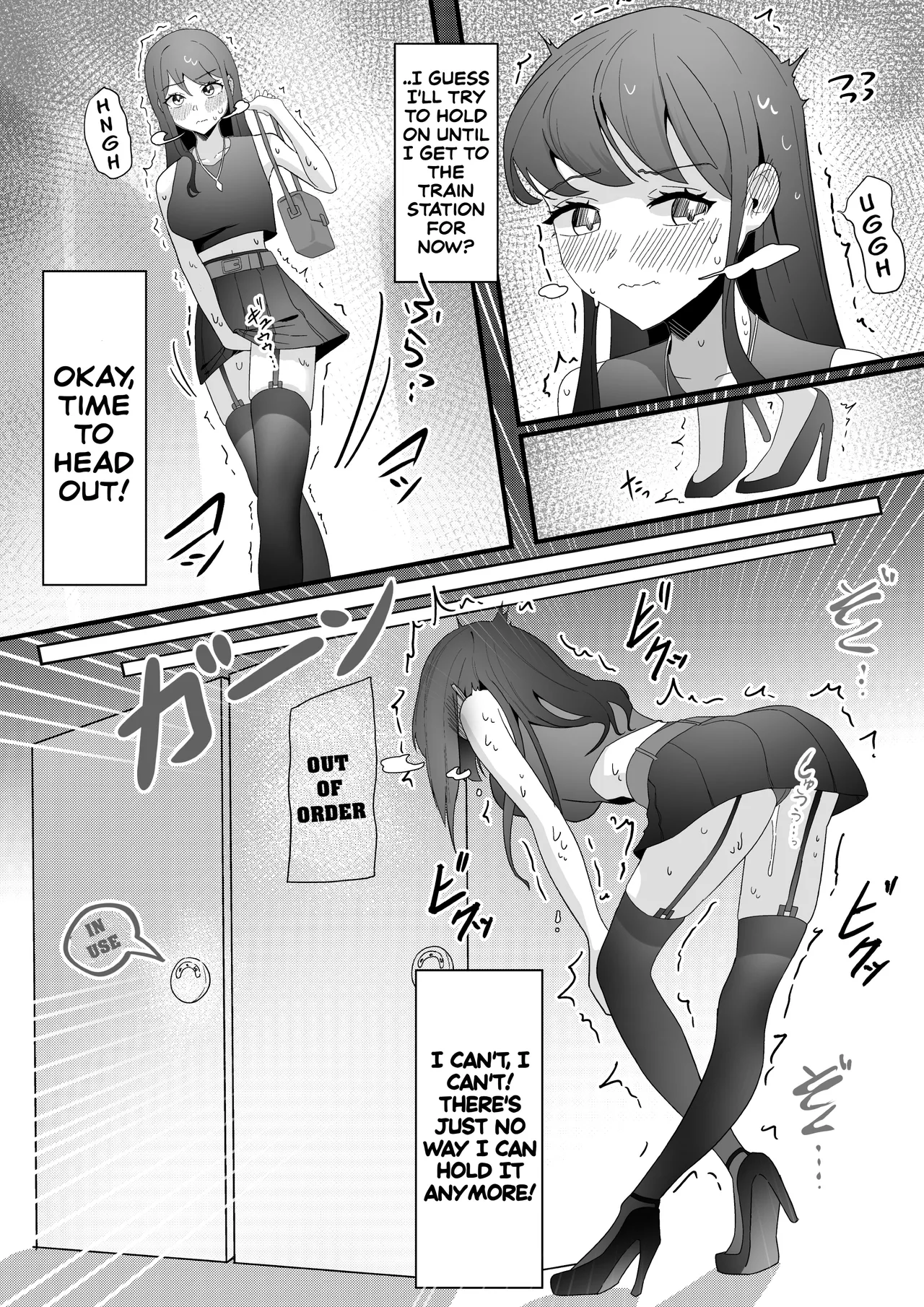 A College Girl Whose Hobby is Pee Holding page 2 full